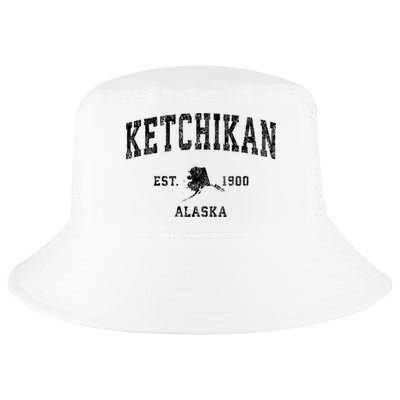 Ketchikan Alaska Ak Vintage Established Athletic Sports Design Cool Comfort Performance Bucket Hat