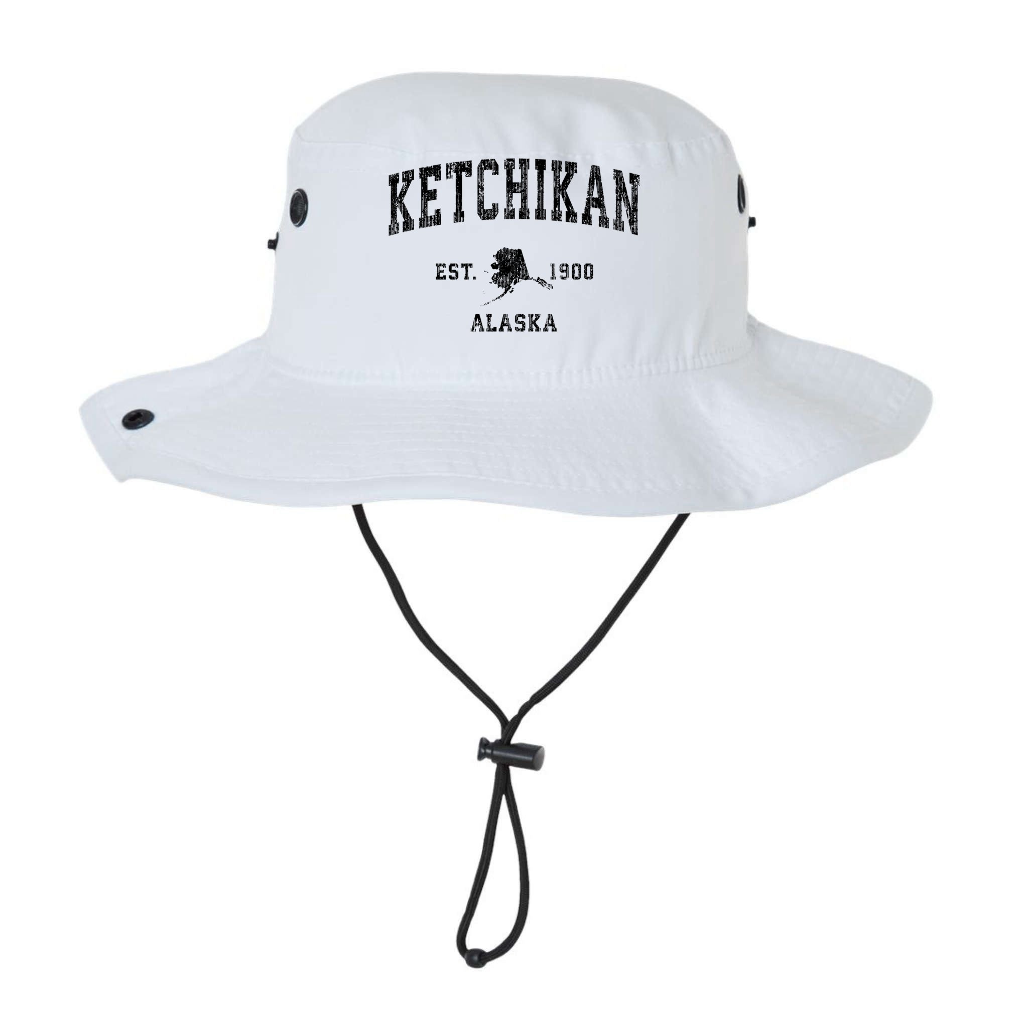 Ketchikan Alaska Ak Vintage Established Athletic Sports Design Bucket Hat
