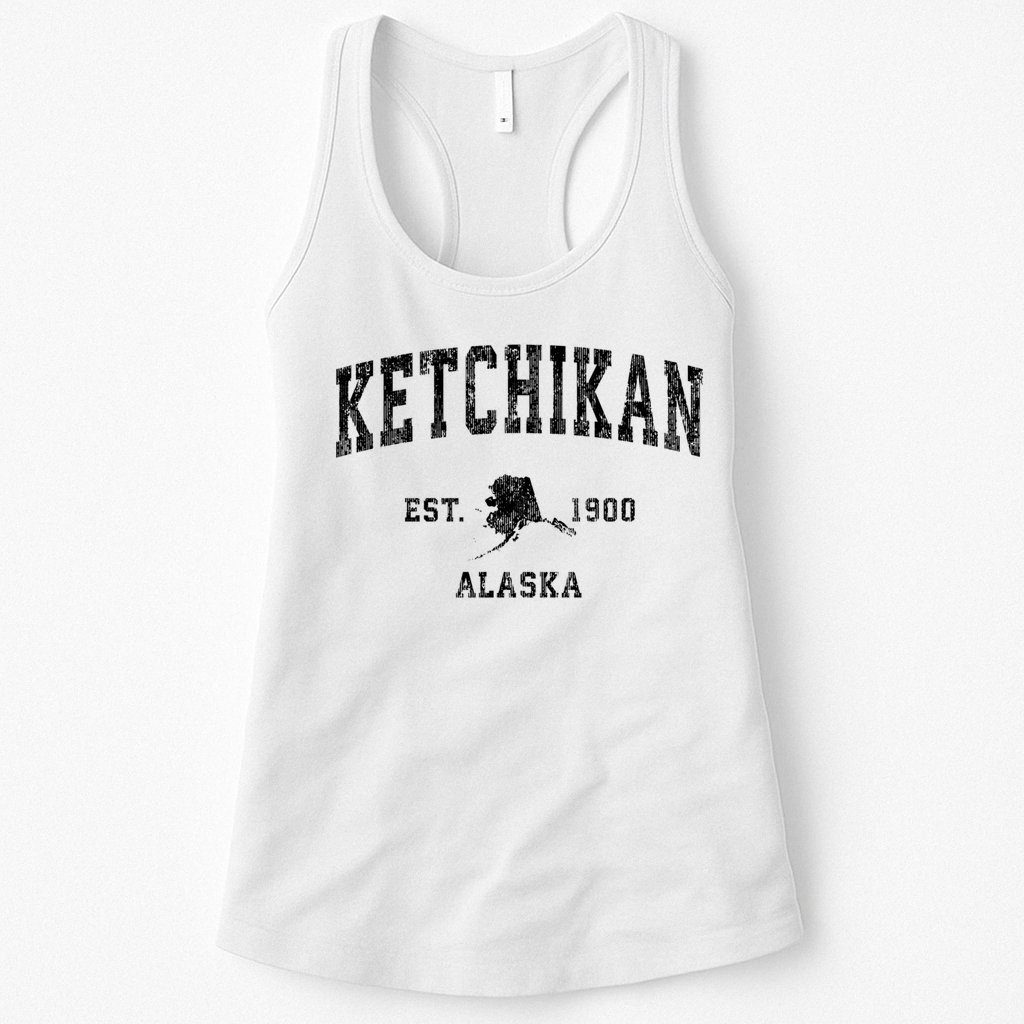 Ketchikan Alaska Ak Vintage Established Athletic Sports Design Womens Tank Top