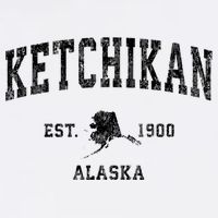 Ketchikan Alaska Ak Vintage Established Athletic Sports Design Baby Bodysuit