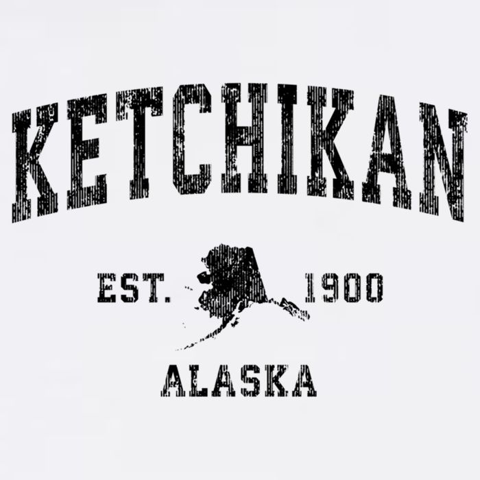 Ketchikan Alaska Ak Vintage Established Athletic Sports Design Baby Bodysuit