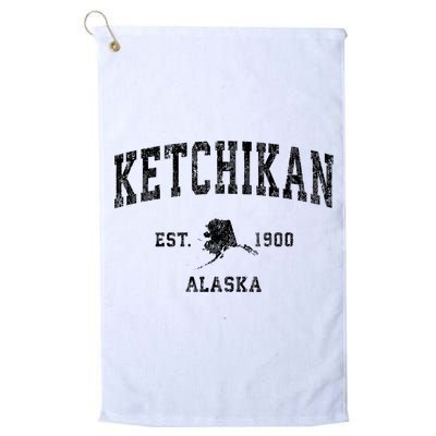 Ketchikan Alaska Ak Vintage Established Athletic Sports Design Golf Towel
