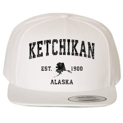 Ketchikan Alaska Ak Vintage Established Athletic Sports Design Wool Snapback Cap