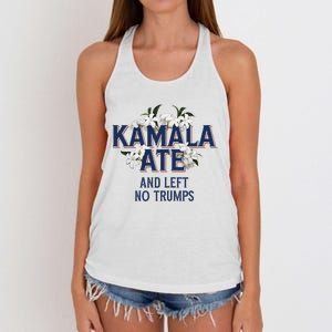 Kamala Ate And Left No Trumps Madam President Winner Women's Knotted Racerback Tank