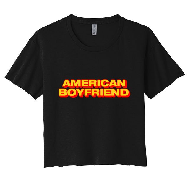 Kevin Abstract American Boyfriend Crop Top