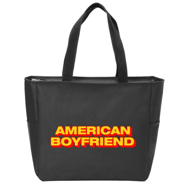 Kevin Abstract American Boyfriend Zip Tote Bag