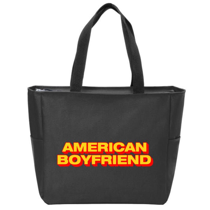 Kevin Abstract American Boyfriend Zip Tote Bag