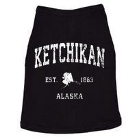 Ketchikan Alaska Ak Vintage Athletic Sports Design Doggie Tank