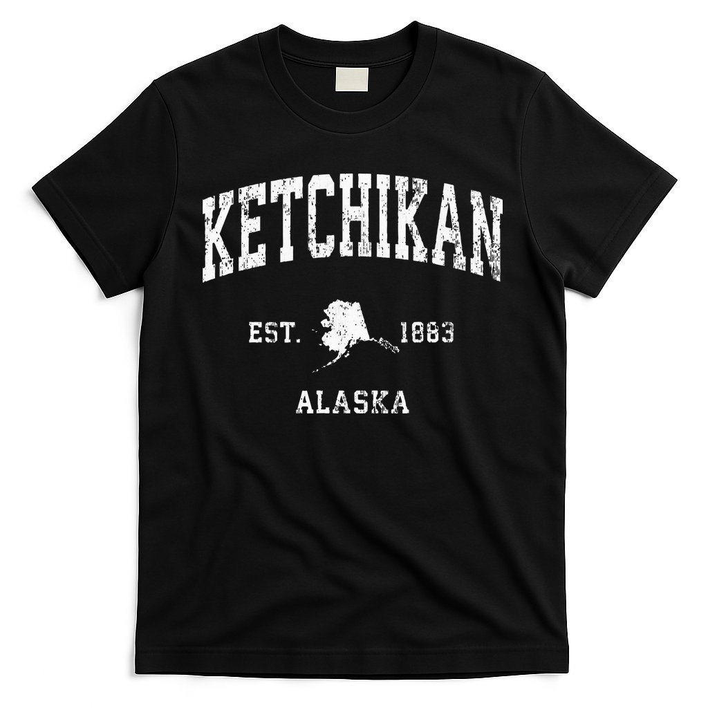 Ketchikan Alaska Ak Vintage Athletic Sports Design T-Shirt