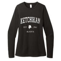 Ketchikan Alaska Ak Vintage Athletic Sports Design Womens CVC Long Sleeve Shirt