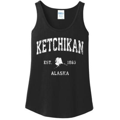 Ketchikan Alaska Ak Vintage Athletic Sports Design Ladies Essential Tank