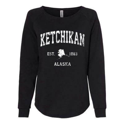 Ketchikan Alaska Ak Vintage Athletic Sports Design Womens California Wash Sweatshirt