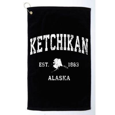 Ketchikan Alaska Ak Vintage Athletic Sports Design Golf Towel