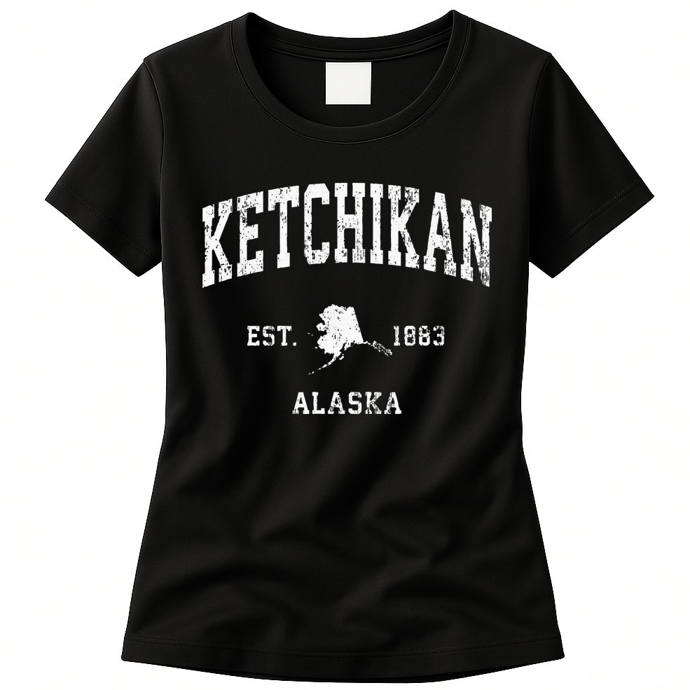 Ketchikan Alaska Ak Vintage Athletic Sports Design Womens T-Shirt