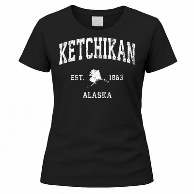 Ketchikan Alaska Ak Vintage Athletic Sports Design Women's T-Shirt