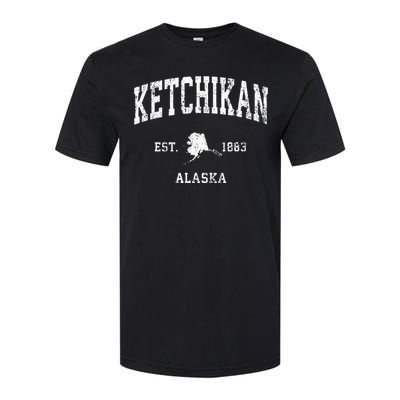 Ketchikan Alaska Ak Vintage Athletic Sports Design Softstyle CVC T-Shirt