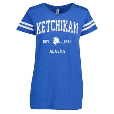 Ketchikan Alaska Ak Vintage Athletic Sports Design Enza Ladies Jersey Football T-Shirt