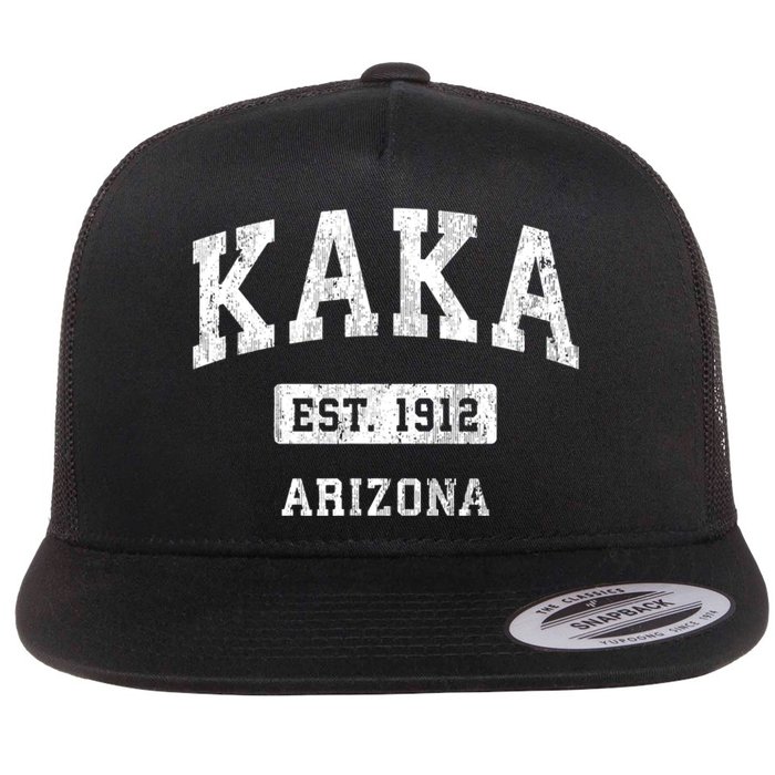 Kaka Arizona Az Vintage Sports Established Flat Bill Trucker Hat