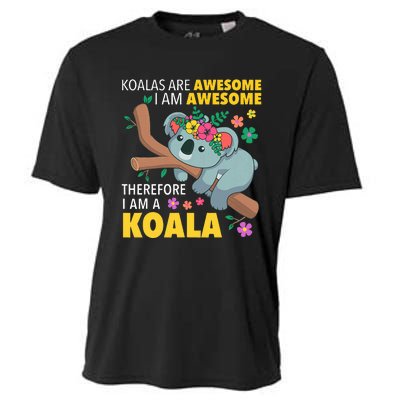 Koalas Are Awesome Funny Koala Bear Enthusiast Humor Outfit Cooling Performance Crew T-Shirt