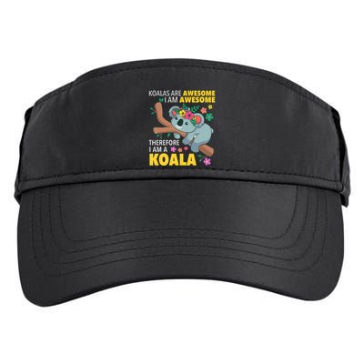 Koalas Are Awesome Funny Koala Bear Enthusiast Humor Outfit Adult Drive Performance Visor