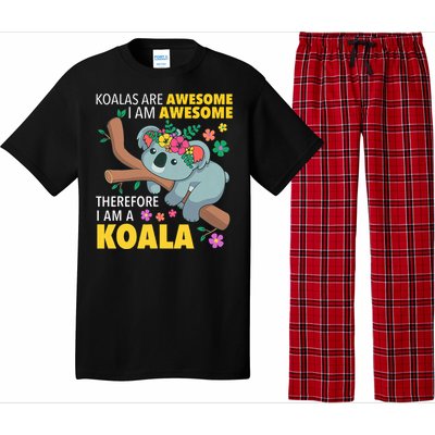 Koalas Are Awesome Funny Koala Bear Enthusiast Humor Outfit Pajama Set