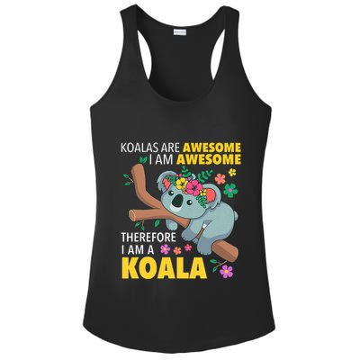 Koalas Are Awesome Funny Koala Bear Enthusiast Humor Outfit Ladies PosiCharge Competitor Racerback Tank