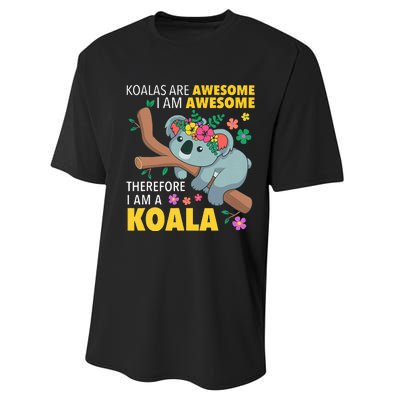 Koalas Are Awesome Funny Koala Bear Enthusiast Humor Outfit Performance Sprint T-Shirt