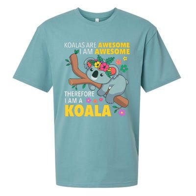 Koalas Are Awesome Funny Koala Bear Enthusiast Humor Outfit Sueded Cloud Jersey T-Shirt