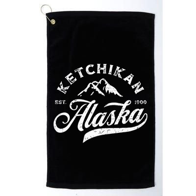 Ketchikan Alaska Ak Mountains Vintage Vacation Souvenir Golf Towel