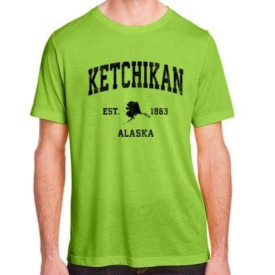 Ketchikan Alaska Ak Vintage Athletic Sports Adult ChromaSoft Performance T-Shirt