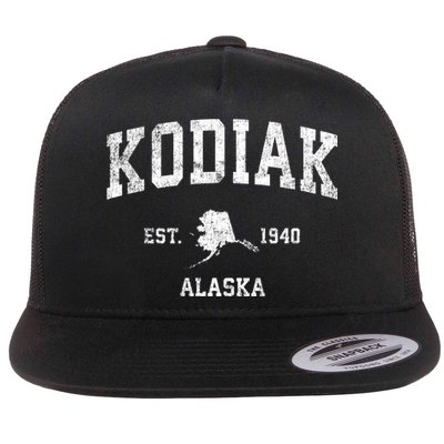 Kodiak Alaska Ak Vintage Sports Flatbill Hat