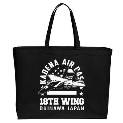 Kadena Air Base 18th Wing Okinawa Japan Souvenir Cotton Canvas Jumbo Tote