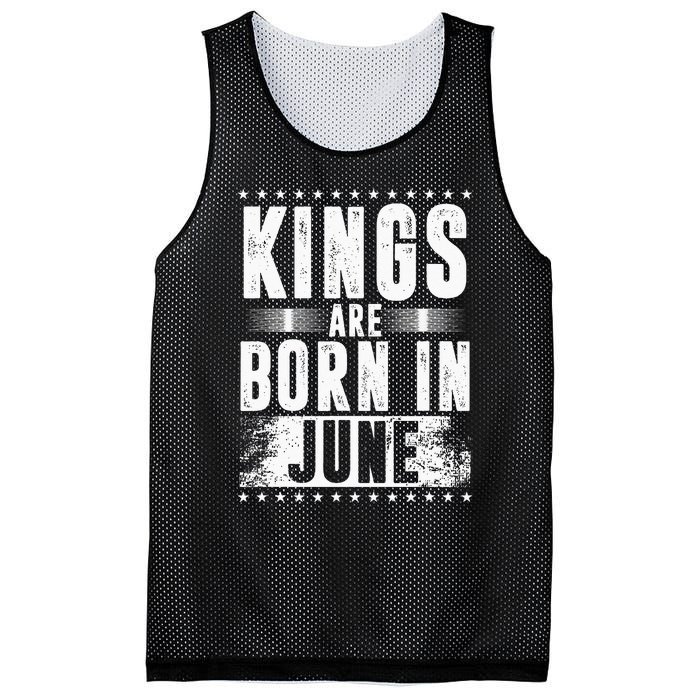 Kings Are Born In June Month Zodiac Sign Cancer Gemini Gift Mesh Reversible Basketball Jersey Tank