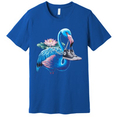 Kamala A Blue Flamingo’S Bold Journey Funny Gift Premium T-Shirt