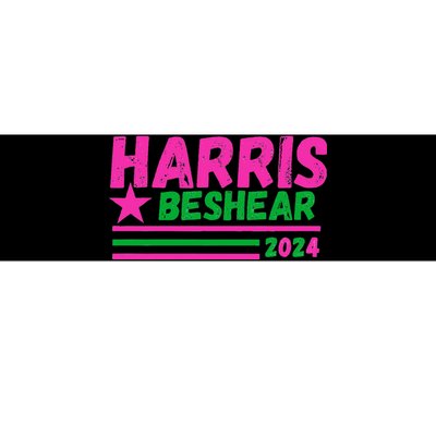 Kamala Andy Beshear 2024 Retro Strip Star Harris Green Bumper Sticker