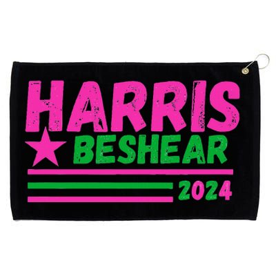 Kamala Andy Beshear 2024 Retro Strip Star Harris Green Grommeted Golf Towel