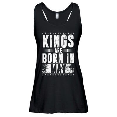 Kings Are Born In May Month Zodiac Sign Gemini Taurus Gift Ladies Essential Flowy Tank