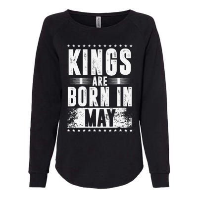 Kings Are Born In May Month Zodiac Sign Gemini Taurus Gift Womens California Wash Sweatshirt