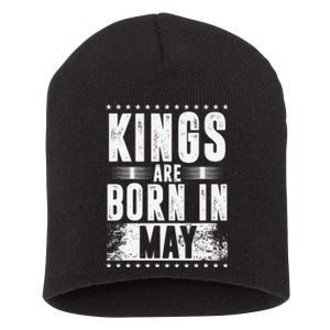 Kings Are Born In May Month Zodiac Sign Gemini Taurus Gift Short Acrylic Beanie