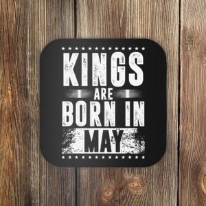 Kings Are Born In May Month Zodiac Sign Gemini Taurus Gift Coaster