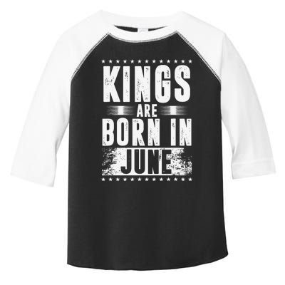 Kings Are Born In June Month Zodiac Sign Cancer Gemini Gift Toddler Fine Jersey T-Shirt