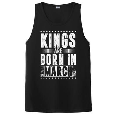 Kings Are Born In March Month Zodiac Sign Pisces Aries Gift PosiCharge Competitor Tank