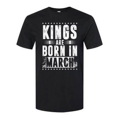 Kings Are Born In March Month Zodiac Sign Pisces Aries Gift Softstyle® CVC T-Shirt