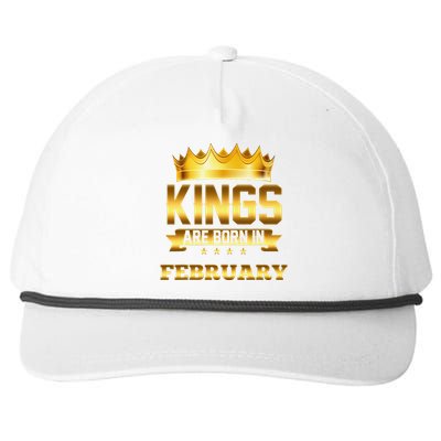 Kings Are Born In February Birthday Snapback Five-Panel Rope Hat