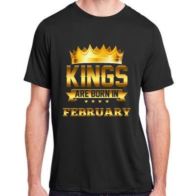 Kings Are Born In February Birthday Adult ChromaSoft Performance T-Shirt