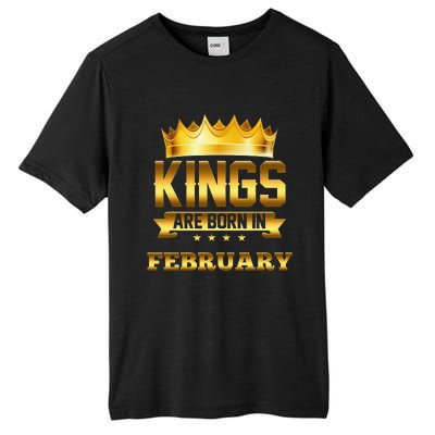 Kings Are Born In February Birthday Tall Fusion ChromaSoft Performance T-Shirt