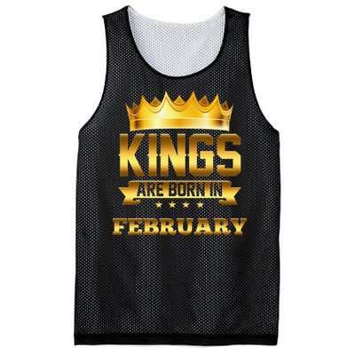 Kings Are Born In February Birthday Mesh Reversible Basketball Jersey Tank