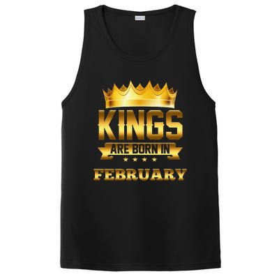 Kings Are Born In February Birthday PosiCharge Competitor Tank