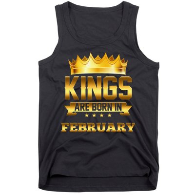 Kings Are Born In February Birthday Tank Top