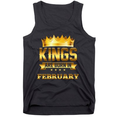 Kings Are Born In February Birthday Tank Top